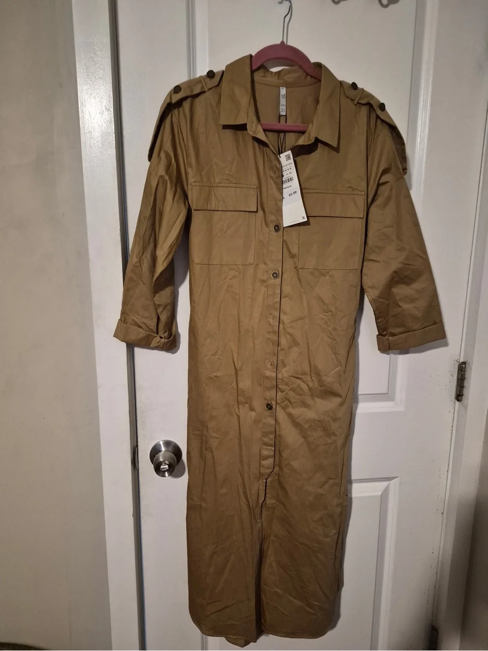 Zara Trafaluc Tan dress Jacket size M - Picture 3 of 4
